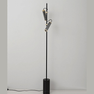 Торшер 158 см, 6W, 3000K, Crystal Lux EXTRA PT2, черный-золото