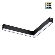 Cветильник  24,2*22*3 см, 1*LED*20W, 3000/4000/6000K, Novotech VECTOR PORT 359944, черный,