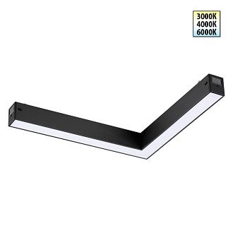 Cветильник  24,2*22*3 см, 1*LED*20W, 3000/4000/6000K, Novotech VECTOR PORT 359944, черный,