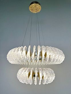 Люстра 8846-800+600, D800*H340 мм / D600*H340 мм LED, 198W, 3000/4000/6000K, Alva Donna, Золото