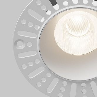 Встраиваемый светильник DL121-15W-4K-TRS-W **-9,8 см, *LED*15W, 4000K, Maytoni technical Dip DL121-15W-4K-TRS-W, Белый, вр 6,8 см