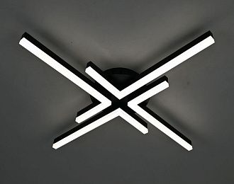 Люстра Ø610 x H70, мм, 56W 3000K-6500K, BK (Черный) Rilon PRD-C 1227-4 610 BK