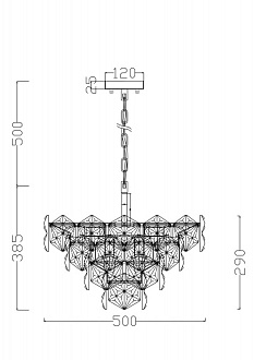 Подвесная люстра Freya Molly FR1004PL-09CH, диаметр 50 см, хром
