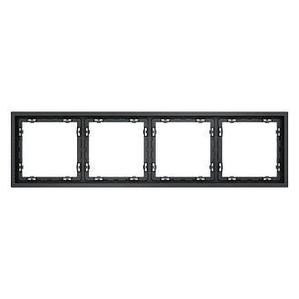 Рамка пластиковая Voltum S70 на 4 поста, графит пластик Soft touch VLS100407