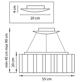 Люстра подвесная 55*9 см, 6*E27*36W, Шампань Lightstar Nubi 802163