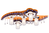 Люстра L900 x W480 x H190, мм, 5*40W (200W), OG+CR WT(Оранжевый+Хром) Sfera Sveta 8365/5 OG+CR WT