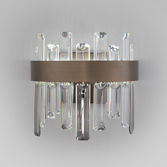 Бра с хрусталем 25*15*22 см, *LED, 16W, 3000;4000;6000 Bogate's Sparkle 418/1, бронза