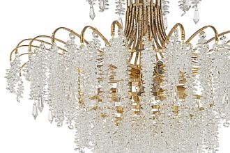 Люстра подвесная *60*50 см, 12*E14*40W, Arti Lampadari Erli Gb Erli E 1.5.60.105 GB, Золото с чернением