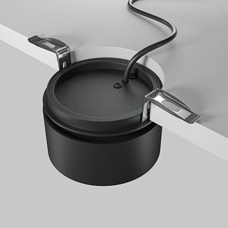 Встраиваемый светильник 8,5*8,5*6,6 см, LED, 12W, 3000К, Maytoni Technical ONDA DL024-12W3K-B черный, вр 8,2 см