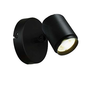 Уличный настенный светильник 15*13,5 см, 1*LED, 12W, 4000K, Favourite Securitas 4638-1W, черный матовый