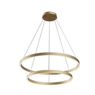 Подвесная люстра 80*80*134 см, LED, 84W, 2600К-3500К, Maytoni Rim MOD058PL-L74BSK латунный