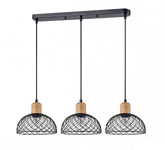 Подвесной светильник 20*72*170 см, 3*E27 черный, бежевый Vele Luce Folk VL6502P03