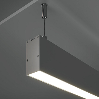 Алюминиевый профиль  Накладной 2000*35,6*66,8 мм для светодиодной ленты Maytoni Led strip Серебро ALM-3566-S-2M