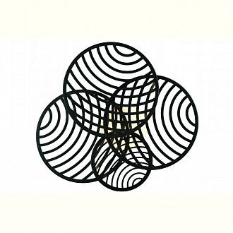 Бра 69,5*63,5*17 см, LED *  60W, 3000К Mantra Colladge 7230, черный