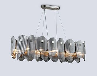 Подвесной светильник 100*34*27- см, 12*E14*40W, K, Ambrella Light High Light LH31205, сатин никель