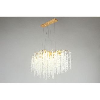 Подвесная люстра 100*50*80-180 см, 10*G9, 5W, Aployt PAULINA APL.848.23.10, золотой
