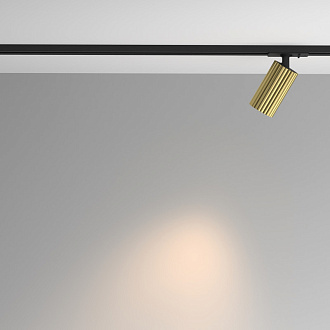 Трековый светильник 8,2*10*13,2 см, GU10 10W Maytoni Technical Calipso UNITY TR218-1-GU10-BS латунь