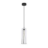 Подвес 15*50-150 см, 1*LED, 20W, 4000K, Favourite Striata 4627-1P, черный матовый
