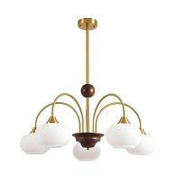 Люстра потолочная *67*65-65 см, 5*E27*60W, Lumion Larina 8323/5C, латунь