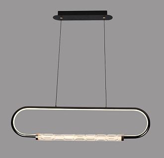 Подвес 9523/1A BK, 820*200 LED, 50W, 3000K, Alva Donna, Жемчужно чёрный