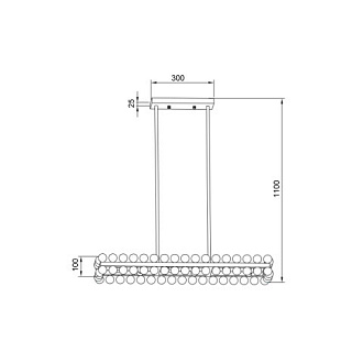 Подвесной светильник 24*84*110 см, 6*E14 хром Vele Luce Baldassare VL4143L26