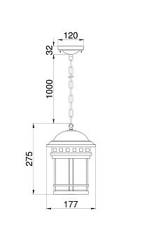 Уличный подвесной светильник Maytoni Salamanca O031PL-01BR, коричневый