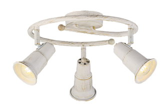 Люстра Ø420 x H150, мм, 3*40W (120W), WGE(Белый+Золото) Sfera Sveta 85975/3AC WGE