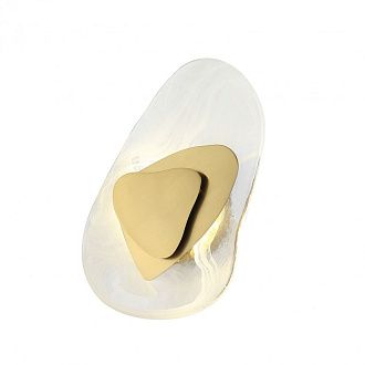 Бра 20*15*40 см, 1*LED*8W, 4000K Gerhort G31201/1wBRS+CL, Бронза;Белый полупрозрачный