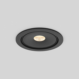 Встраиваемый светильник 12*12*4,5 см, LED, 9W, Maytoni Technical Move DL060-9W3-4-6K-B черный, вр 11,5 см