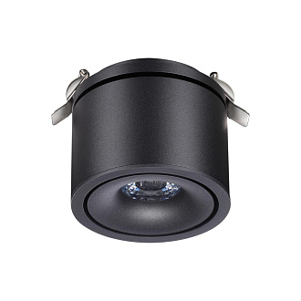 LED светильник 10 см, 15W, 4000K, Novotech Groda 358775, черный, вр 9 см