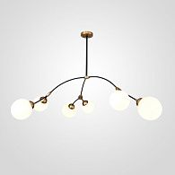 Люстра на штанге VINE L6 145*100*62 см, 6*E27*40W, ImperiumLoft VINE01, Чёрный, Золотистый, Серебристый