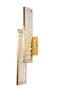 Бра W120 x H480, мм, 28W, GOLD+CLEAR (Золото + Прозрачный Хрусталь) NewRgy W2665E/28W GOLD+CLEAR