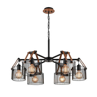 Подвесная люстра  77*128 см, 6*E27 черный Vele Luce Drago VL6332P06