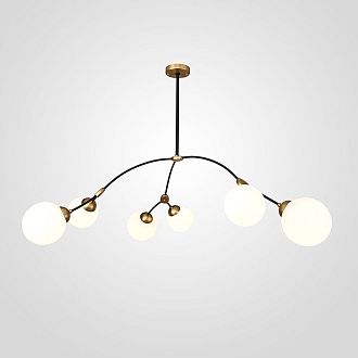 Люстра на штанге VINE L6 145*100*62 см, 6*E27*40W, ImperiumLoft VINE01, Чёрный, Золотистый, Серебристый