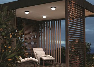 Накладной уличный светильник 18*18*12,2 см, LED, 3000К, Maytoni MON O438CL-L12GF3K серый