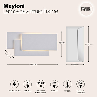 Бра Maytoni C804WL-L12W, белый