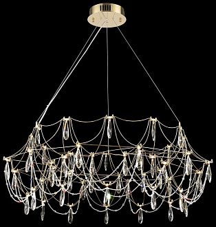 Подвесная люстра 100 см, 48W, 3000K, Wertmark Felicia WE336.48.303, золото