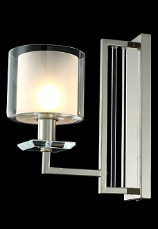 Бра 14*25 см, Crystal Lux NICOLAS AP1 NICKEL/WHITE никель/прозрачный