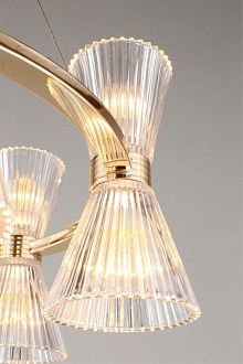 Подвесная люстра 65*70-160 см, 12*E14, 40W, Aployt Elinor APL.801.03.12, золотой