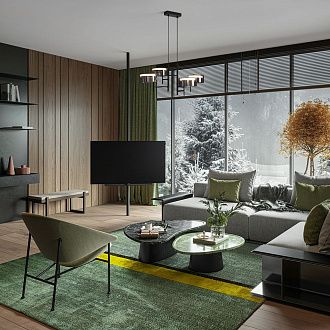 Торшер 144-144 см, LED*7W, 3000K, Freya Tower FR5537FL-L7B, Черный