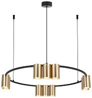 Подвесная люстра 66 см, Velante 471-403-10, черный-золото