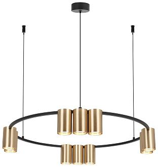 Подвесная люстра 66 см, Velante 471-403-10, черный-золото