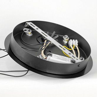 Люстра подвесная *25*80-150 см, 10*led*2W, 4000K, Lussole Hopkins LSP-7399, черный
