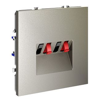 Розетка акустическая встраиваемая Voltum S70 4-местная, шелк пластик Soft touch VLS060304