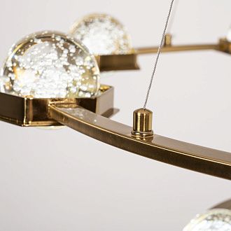 Подвесная люстра WALSH L10 70*70*150 см, 10*LED*5W, 3000K, ImperiumLoft 195470-23, Латунь