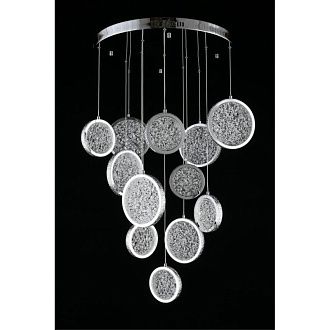 Каскадная люстра 60*60-220 см, 1*LED, 102W, K, Aployt Yulali APL.048.13.102, хром