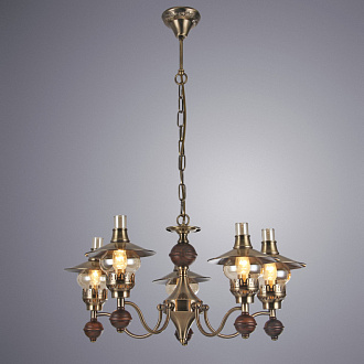 Люстра подвесная Arte Lamp TRATTORIA A5664LM-5AB, диаметр 66 см, бронза