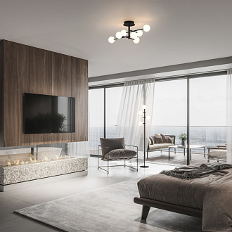 Люстра 69*51,5*28 см, G4 * 7 35W,  Mantra Cellar 7632, черный