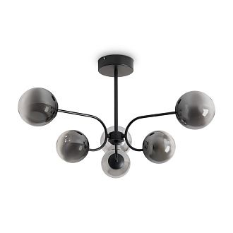 Люстра на штанге 78,5*78,5*43 см, LED, 25W, 3000К, Freya ARCH FR6178CL-L30B черный