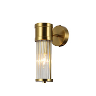 Бра Favourite Mirabili 2850-1W, D160*W85*H255, латунь, плафон выполнен из стеклянных прозрачных трубочек